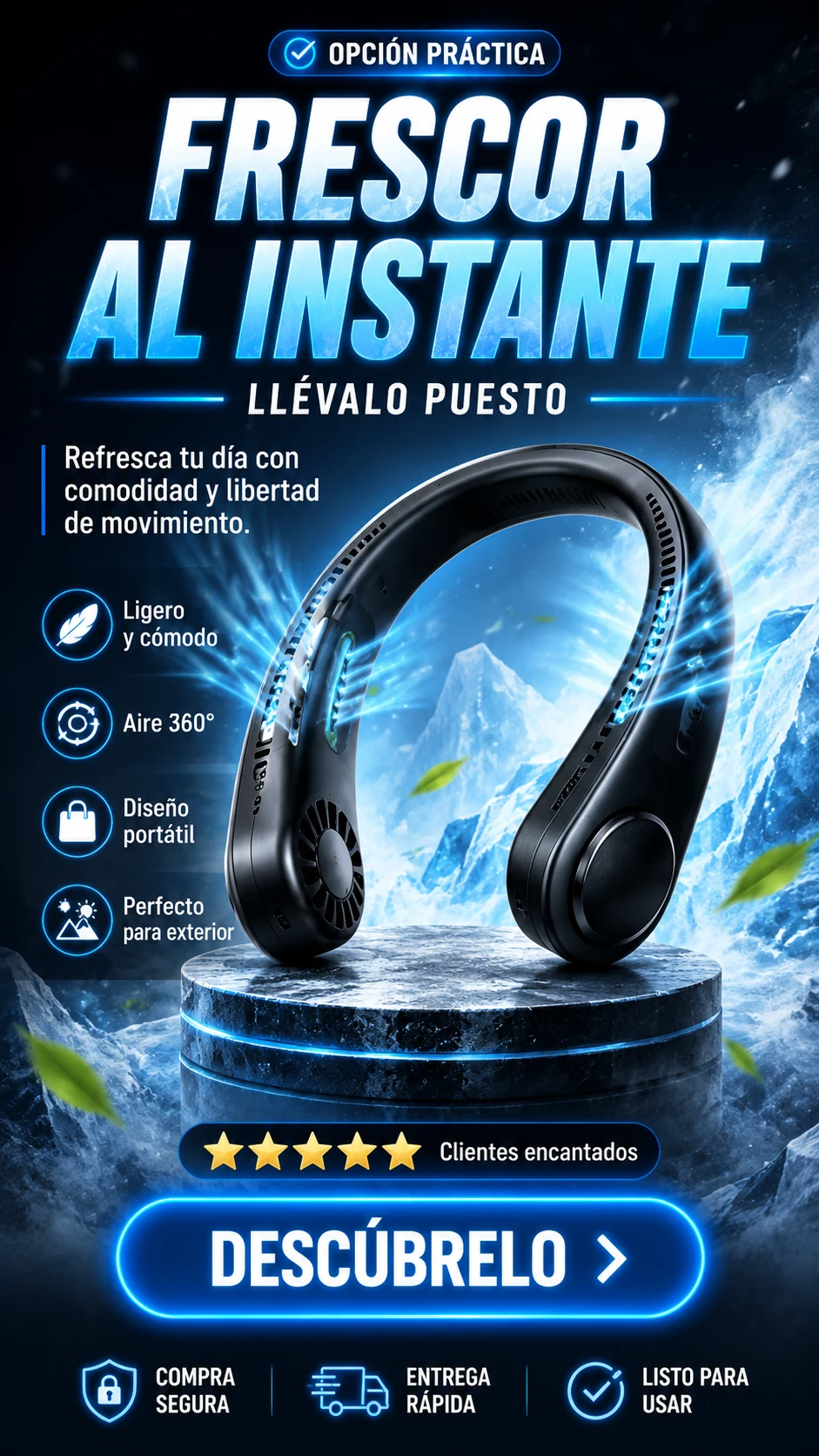 Ventilador de cuello opción práctica