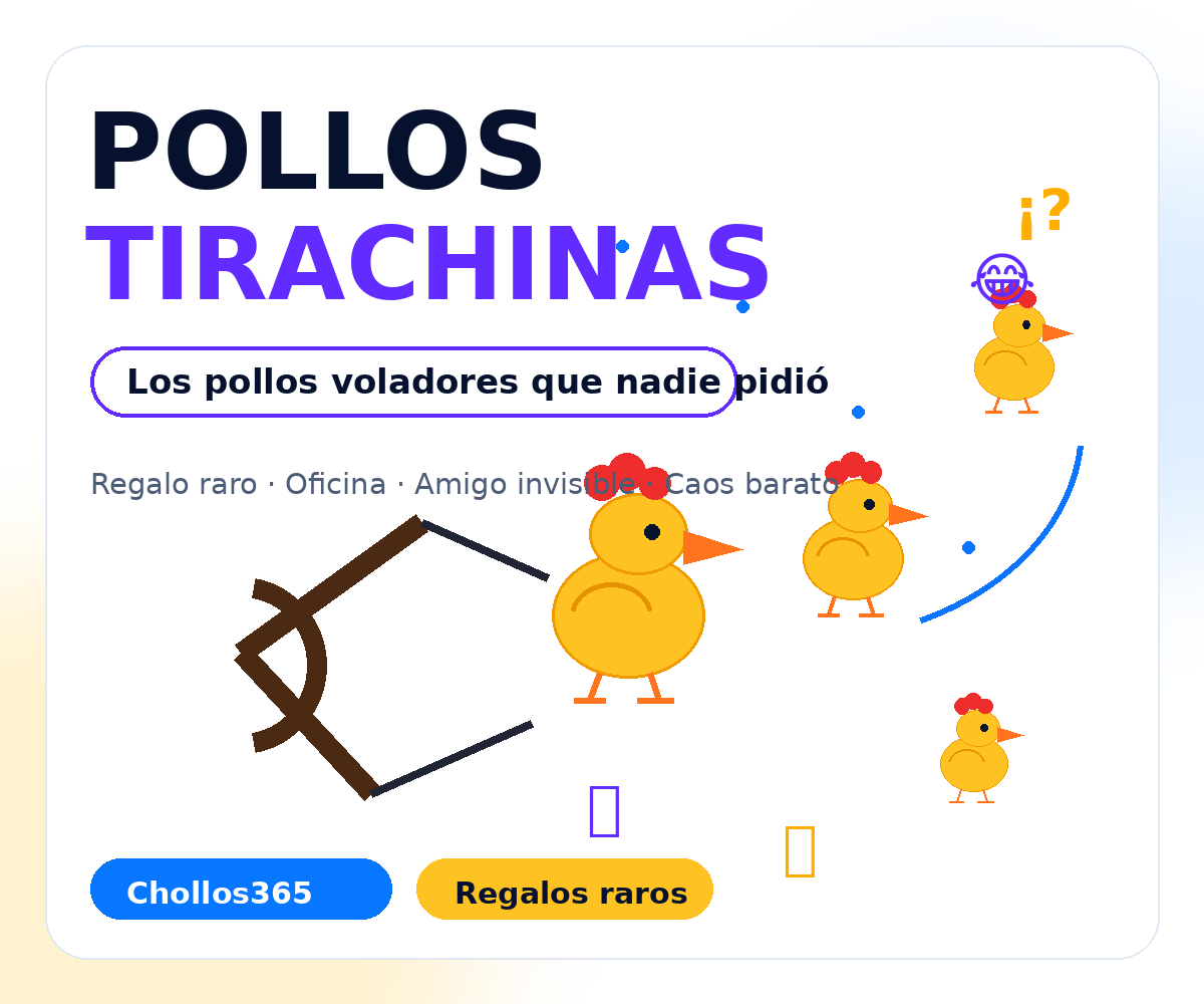 Pollos tirachinas: regalo raro y absurdo